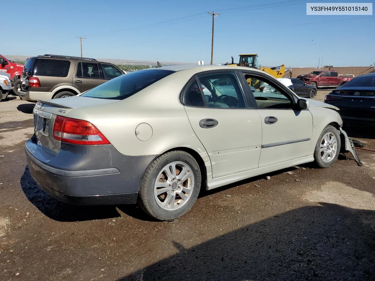 2005 Saab 9-3 Aero VIN: YS3FH49Y551015140 Lot: 67372714