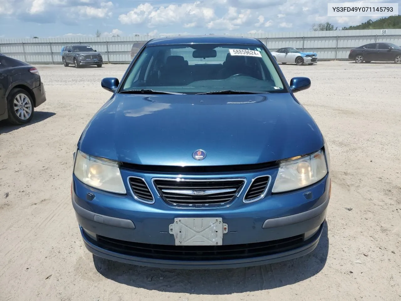 2007 Saab 9-3 2.0T VIN: YS3FD49Y071145793 Lot: 58859624