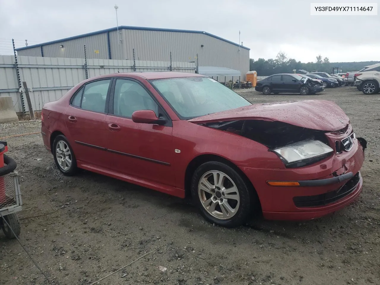 2007 Saab 9-3 2.0T VIN: YS3FD49YX71114647 Lot: 72773314