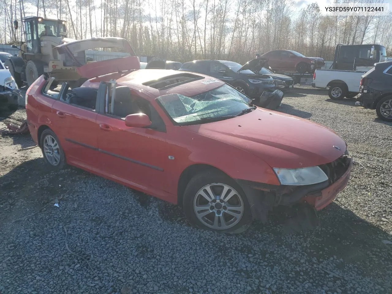 2007 Saab 9-3 2.0T VIN: YS3FD59Y071122441 Lot: 77941854