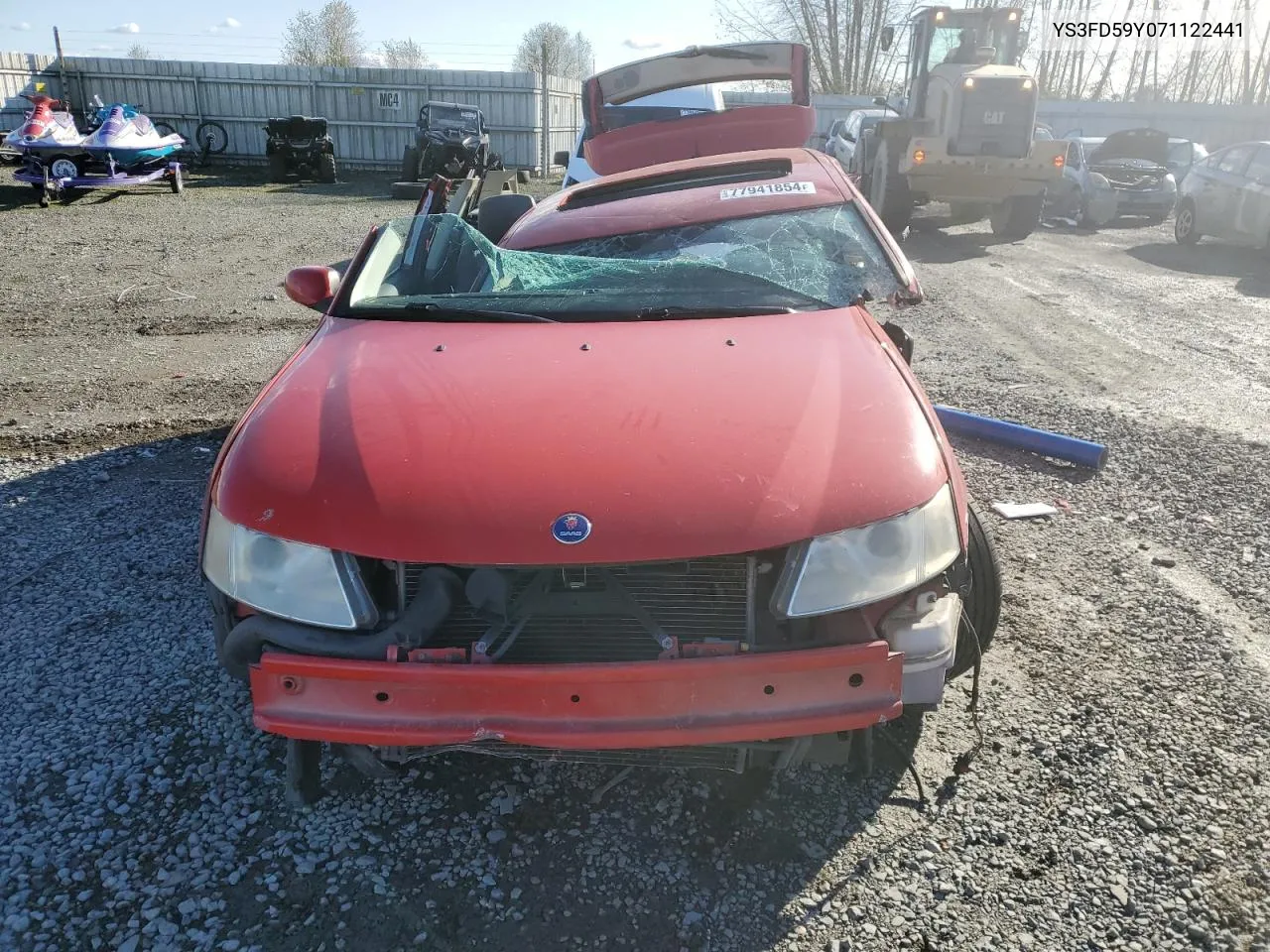 2007 Saab 9-3 2.0T VIN: YS3FD59Y071122441 Lot: 77941854