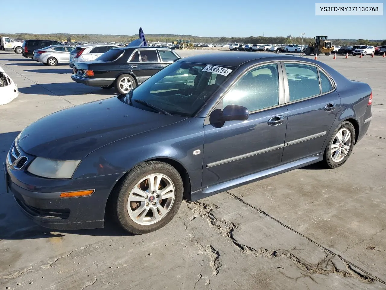 2007 Saab 9-3 2.0T VIN: YS3FD49Y371130768 Lot: 80565794