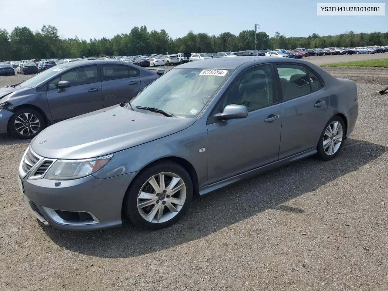 2008 Saab 9-3 Aero VIN: YS3FH41U281010801 Lot: 63782204