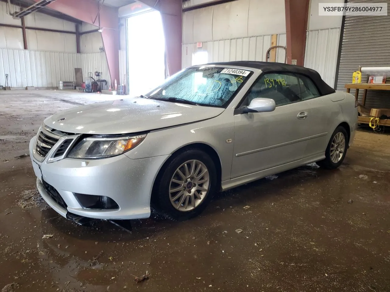 2008 Saab 9-3 2.0T VIN: YS3FB79Y286004977 Lot: 71240394