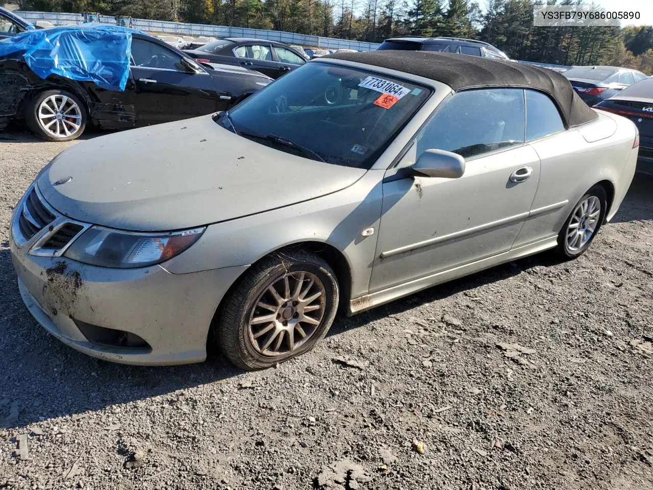 2008 Saab 9-3 2.0T VIN: YS3FB79Y686005890 Lot: 77331064