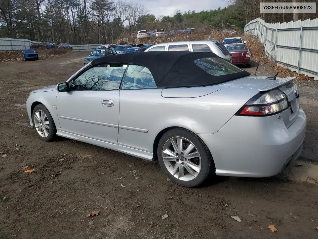 2008 Saab 9-3 Aero VIN: YS3FH76U586008523 Lot: 79016104