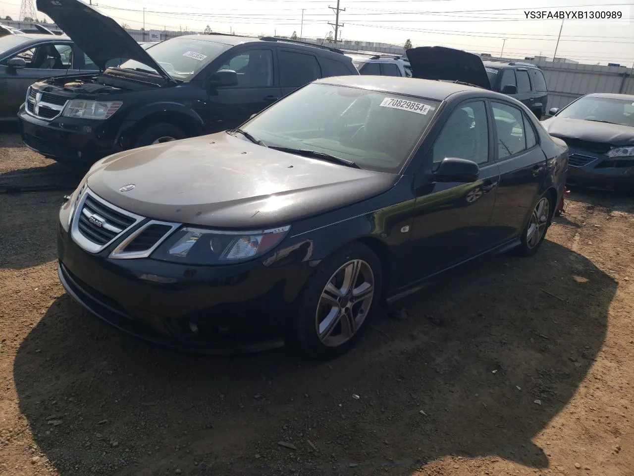 2011 Saab 9-3 2.0T VIN: YS3FA4BYXB1300989 Lot: 70829854