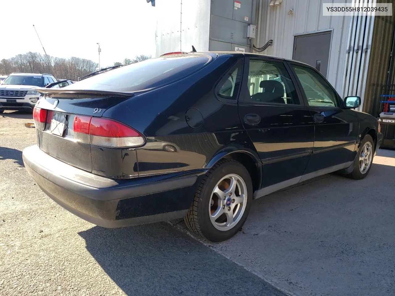 2001 Saab 9-3 VIN: YS3DD55H812039435 Lot: 80492954