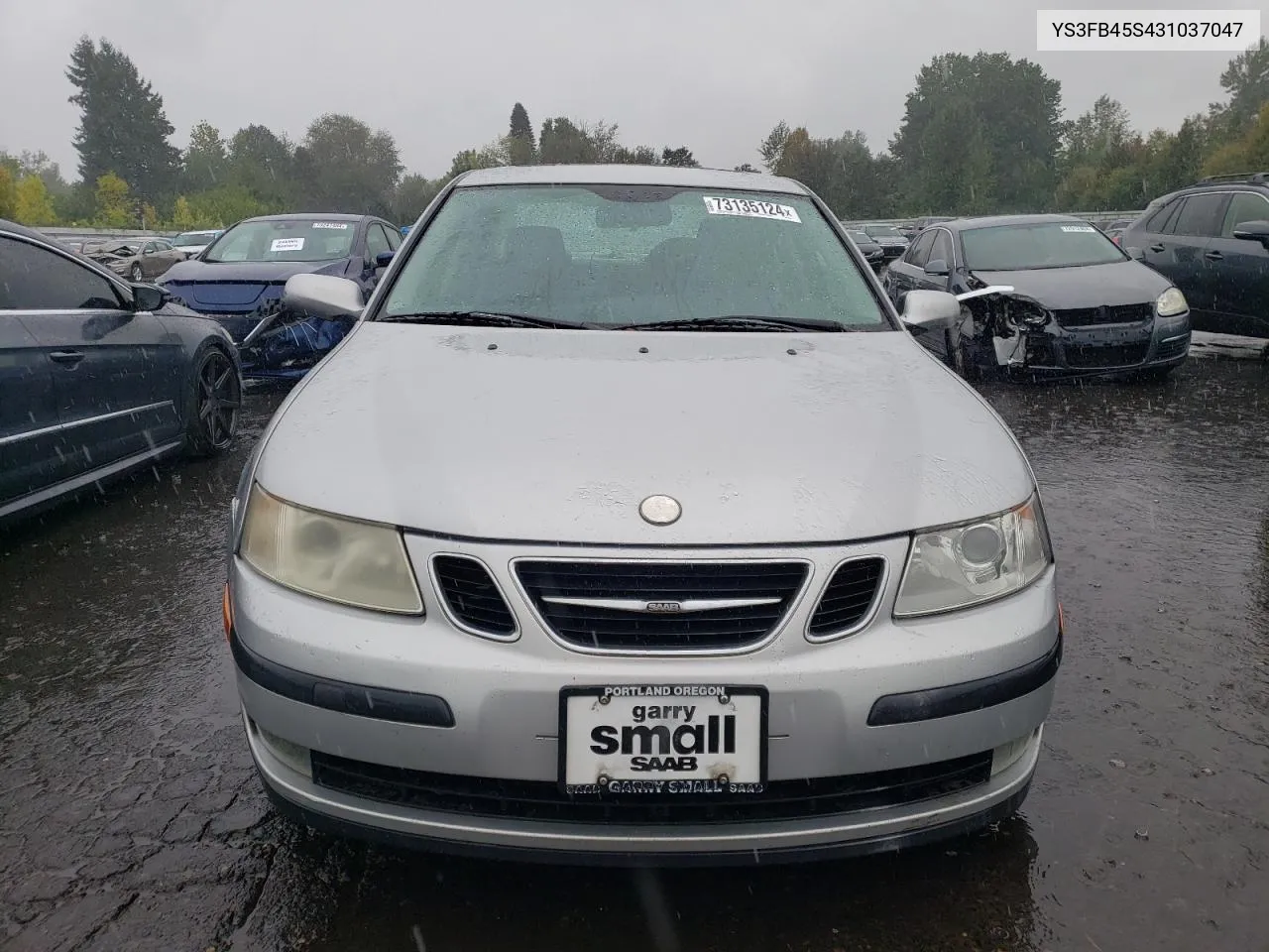 2003 Saab 9-3 Linear VIN: YS3FB45S431037047 Lot: 73135124