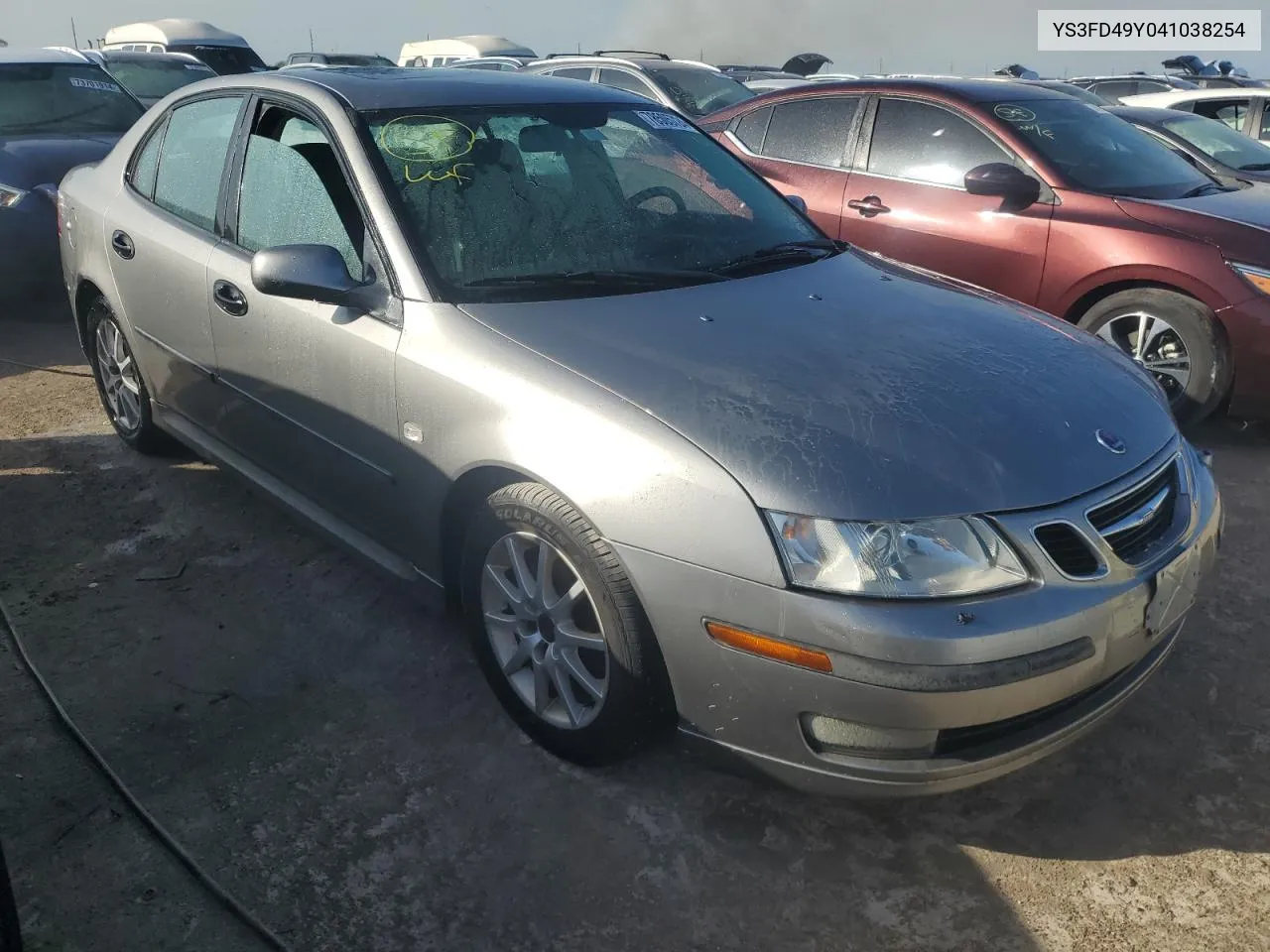 2004 Saab 9-3 Arc VIN: YS3FD49Y041038254 Lot: 78505724