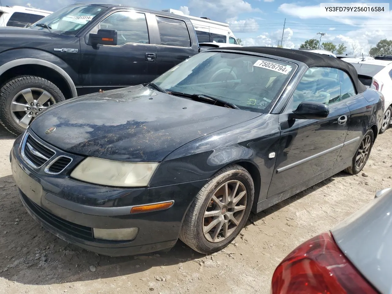 2005 Saab 9-3 Arc VIN: YS3FD79Y256016584 Lot: 75026794