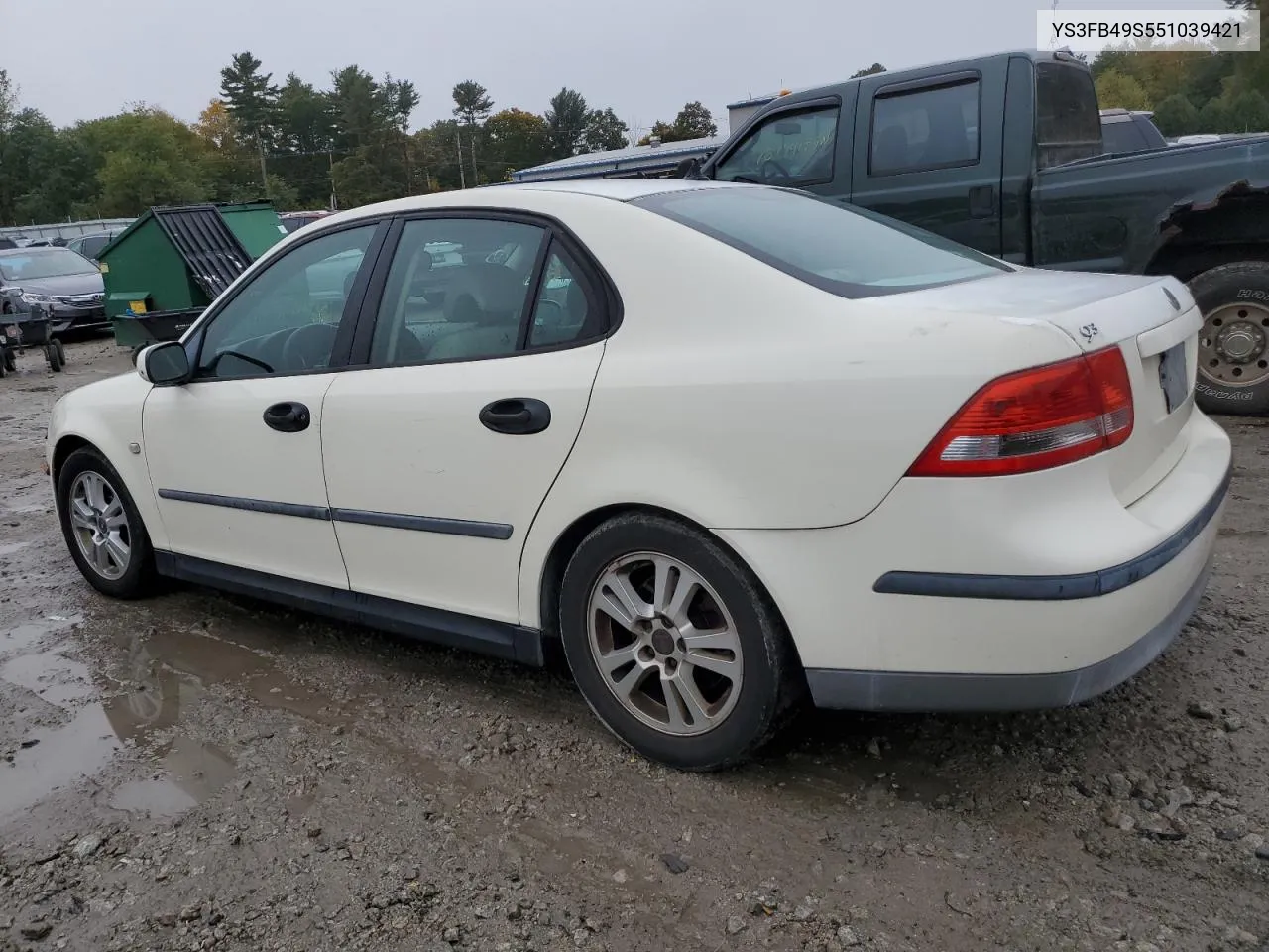 2005 Saab 9-3 Linear VIN: YS3FB49S551039421 Lot: 76152144