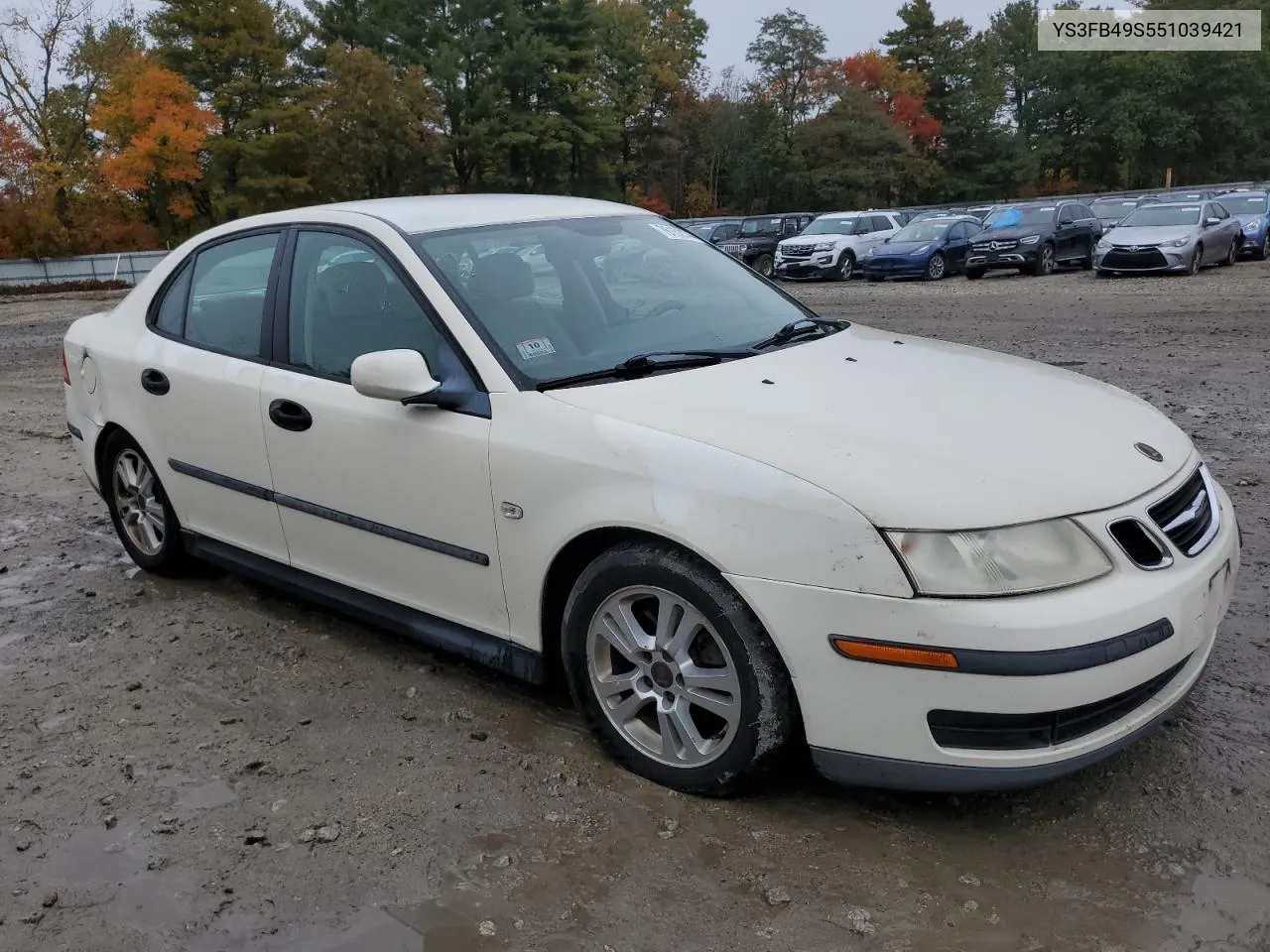 2005 Saab 9-3 Linear VIN: YS3FB49S551039421 Lot: 76152144