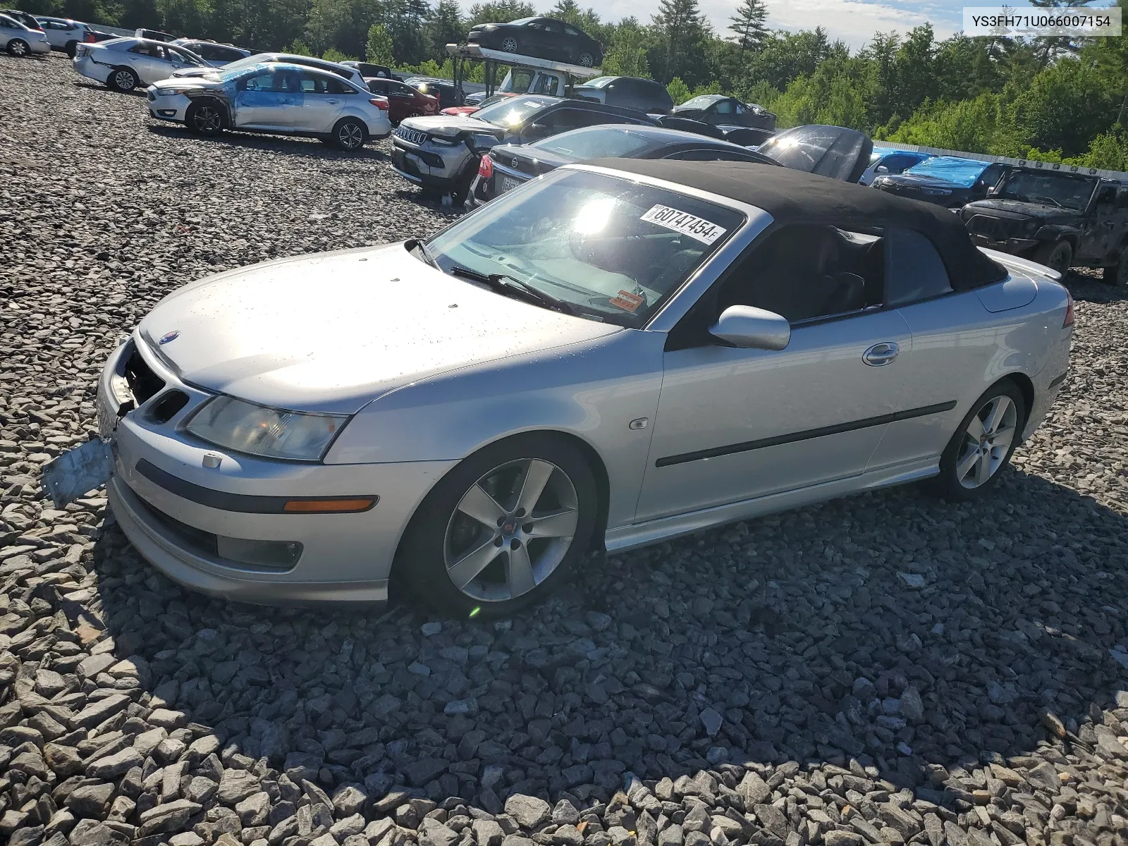 2006 Saab 9-3 Aero VIN: YS3FH71U066007154 Lot: 60747454