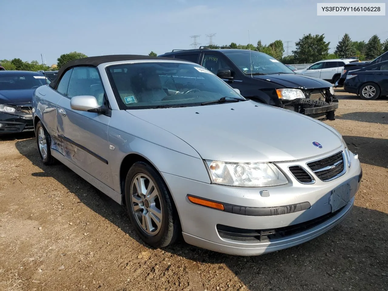 2006 Saab 9-3 VIN: YS3FD79Y166106228 Lot: 64962244