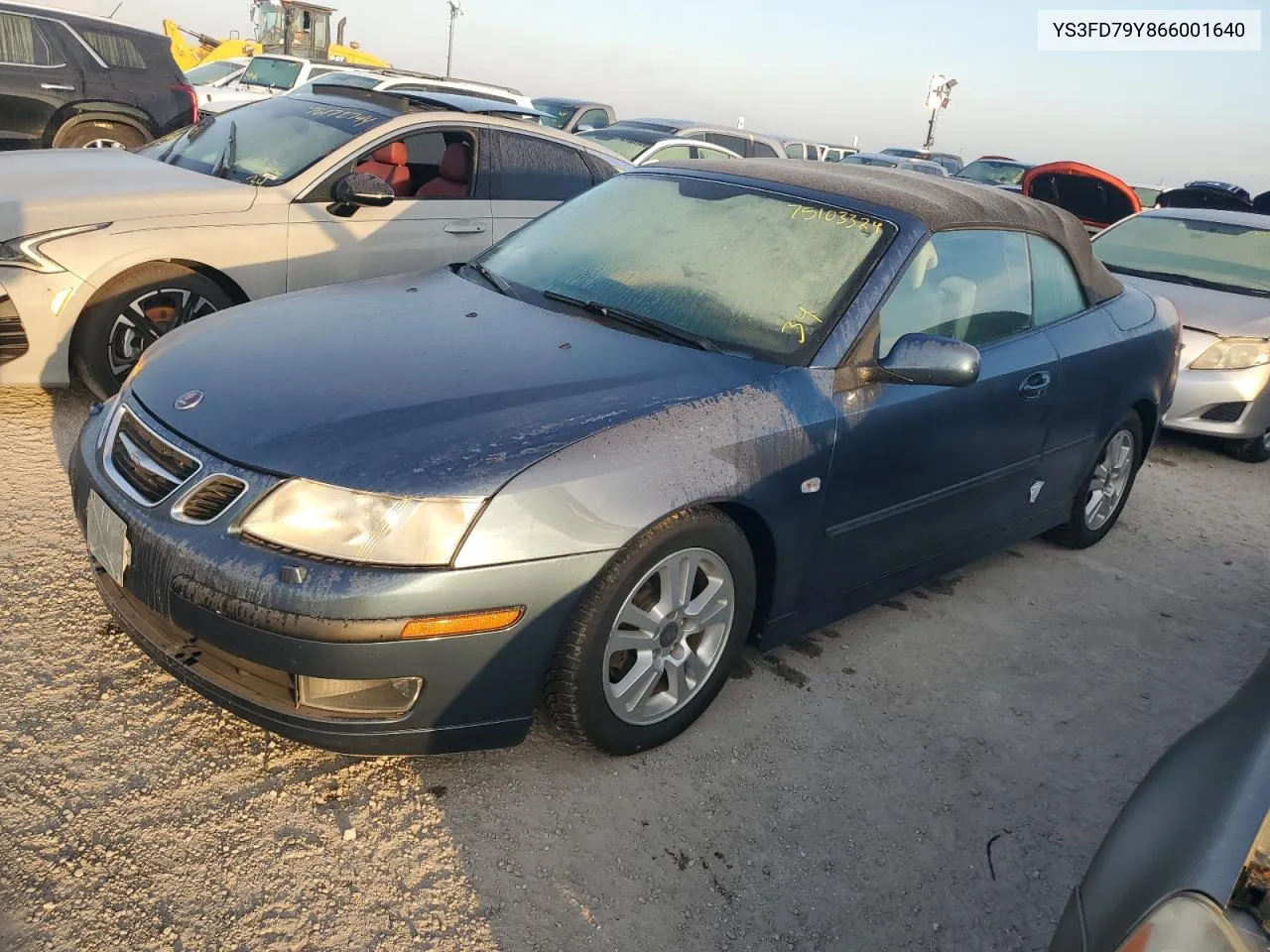 2006 Saab 9-3 VIN: YS3FD79Y866001640 Lot: 75103324