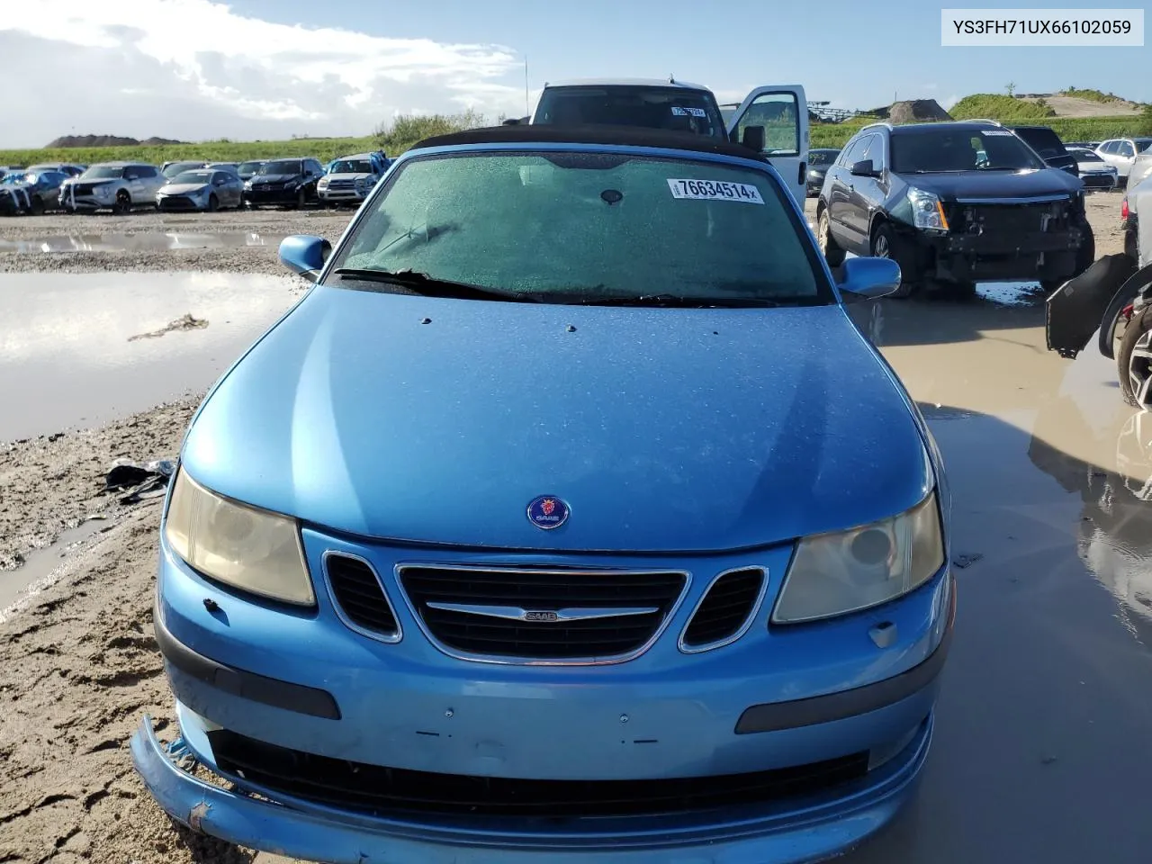 2006 Saab 9-3 Aero VIN: YS3FH71UX66102059 Lot: 76634514