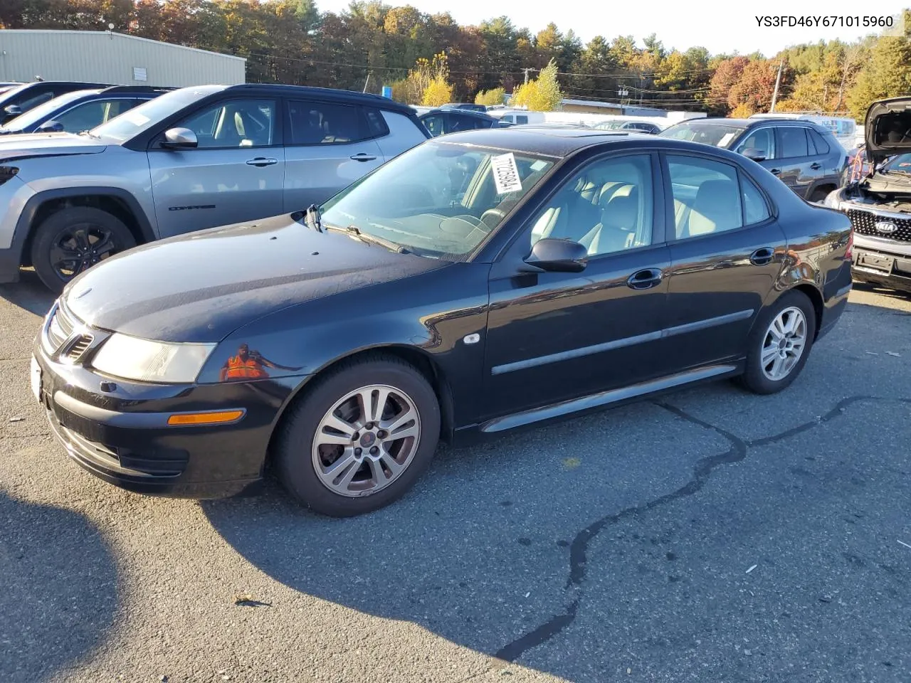 2007 Saab 9-3 2.0T VIN: YS3FD46Y671015960 Lot: 77225984