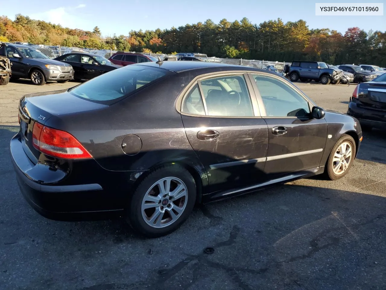 2007 Saab 9-3 2.0T VIN: YS3FD46Y671015960 Lot: 77225984