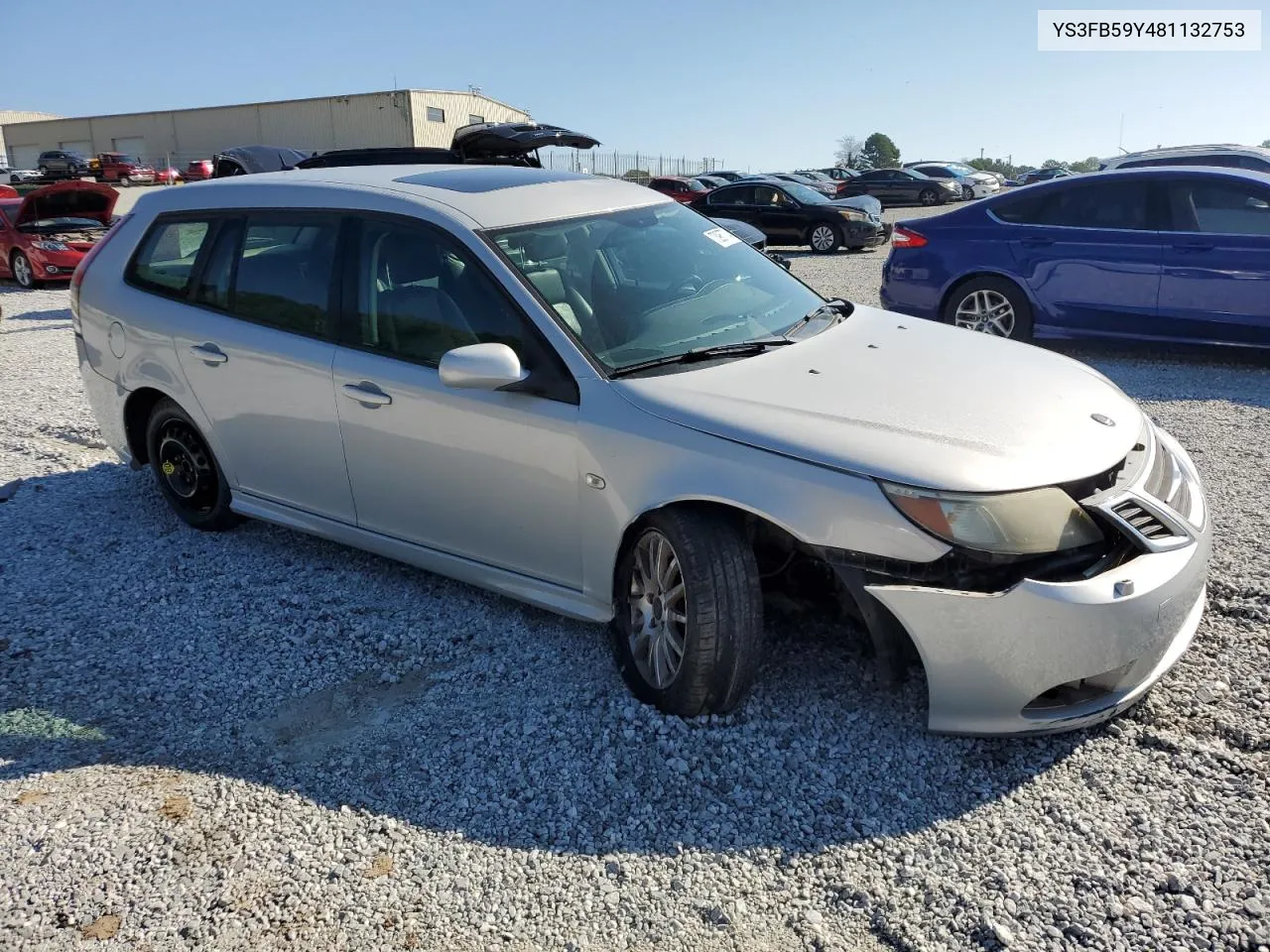 2008 Saab 9-3 2.0T VIN: YS3FB59Y481132753 Lot: 73967704