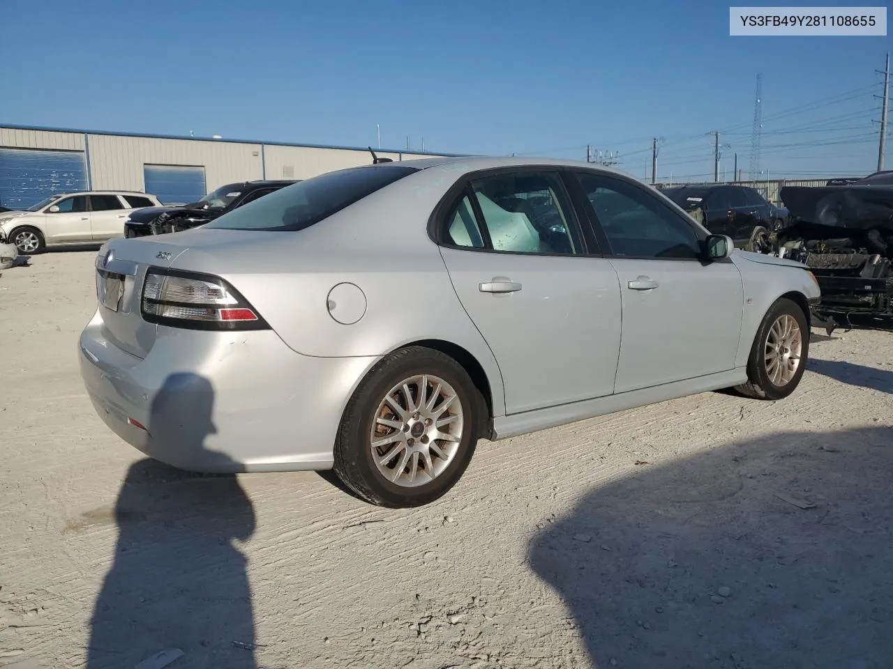 2008 Saab 9-3 2.0T VIN: YS3FB49Y281108655 Lot: 74147164