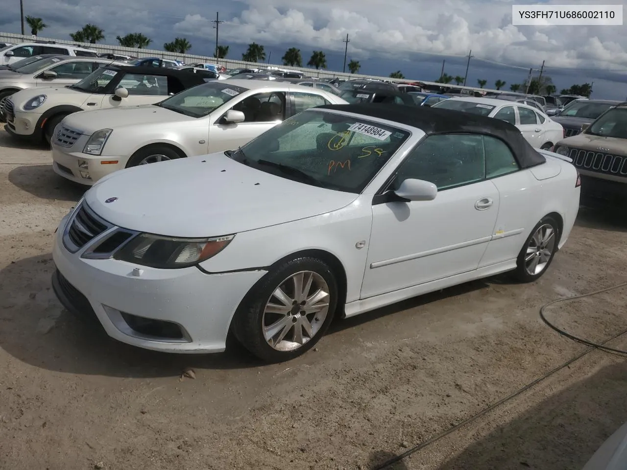 2008 Saab 9-3 Aero VIN: YS3FH71U686002110 Lot: 74148984