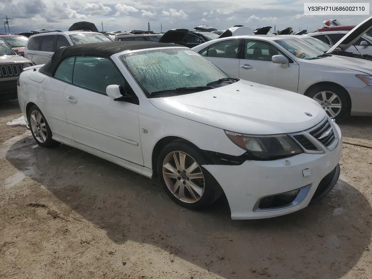 2008 Saab 9-3 Aero VIN: YS3FH71U686002110 Lot: 74148984