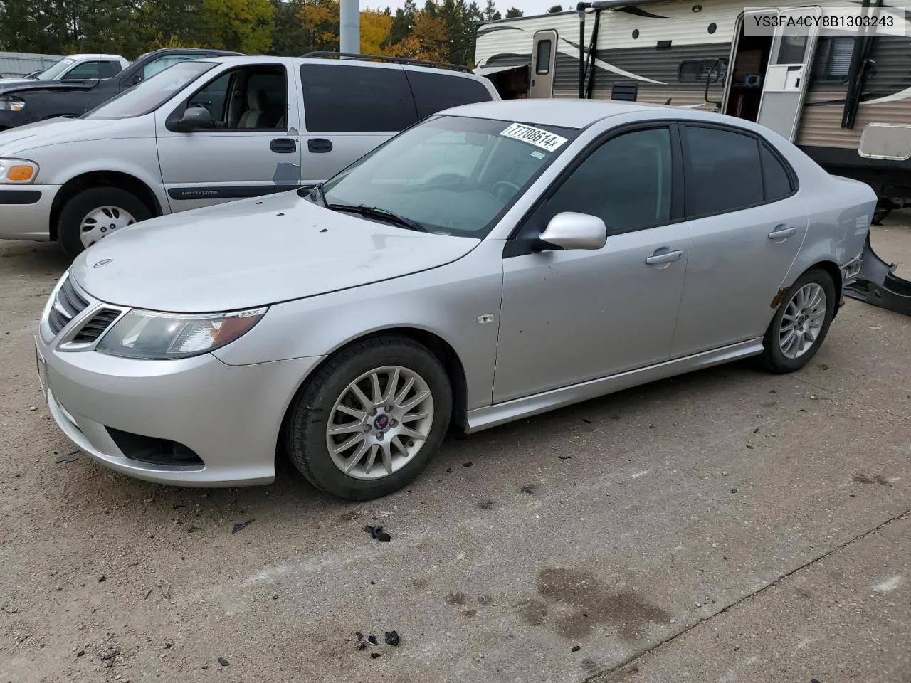 2011 Saab 9-3 2.0T VIN: YS3FA4CY8B1303243 Lot: 77708614