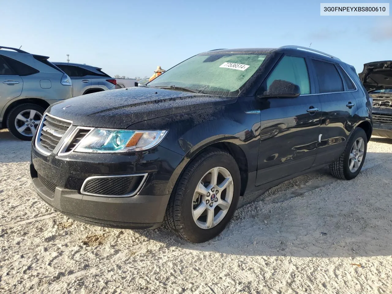 2011 Saab 9-4X VIN: 3G0FNPEYXBS800610 Lot: 77536514