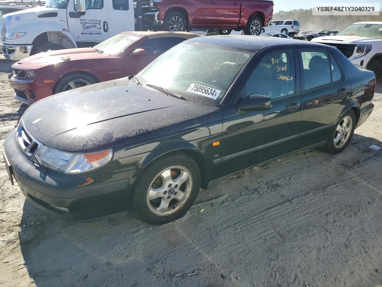 2000 Saab 9-5 Se VIN: YS3EF48Z1Y3040329 Lot: 75095634