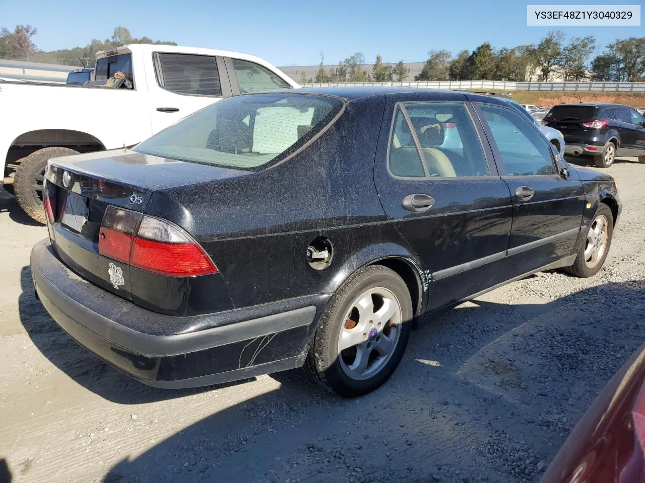 2000 Saab 9-5 Se VIN: YS3EF48Z1Y3040329 Lot: 75095634