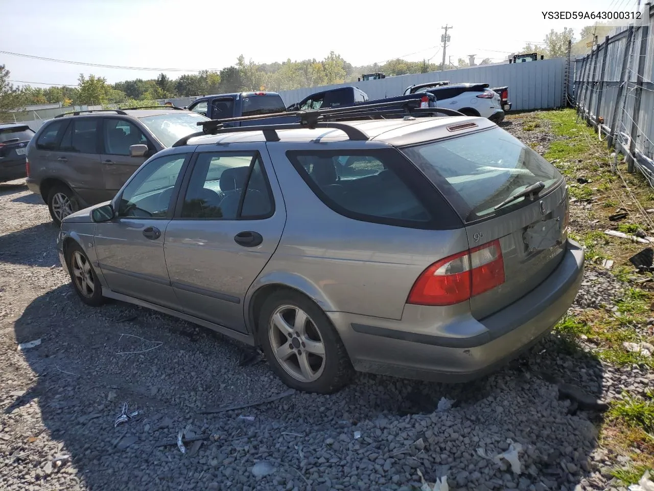 2004 Saab 9-5 Arc VIN: YS3ED59A643000312 Lot: 71002714