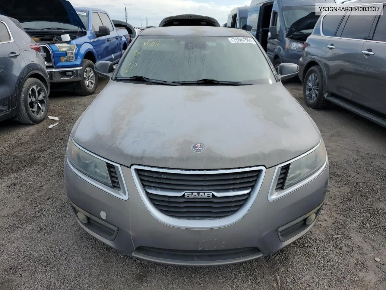 2011 Saab 9-5 Turbo VIN: YS3GN4AR3B4003337 Lot: 75367564