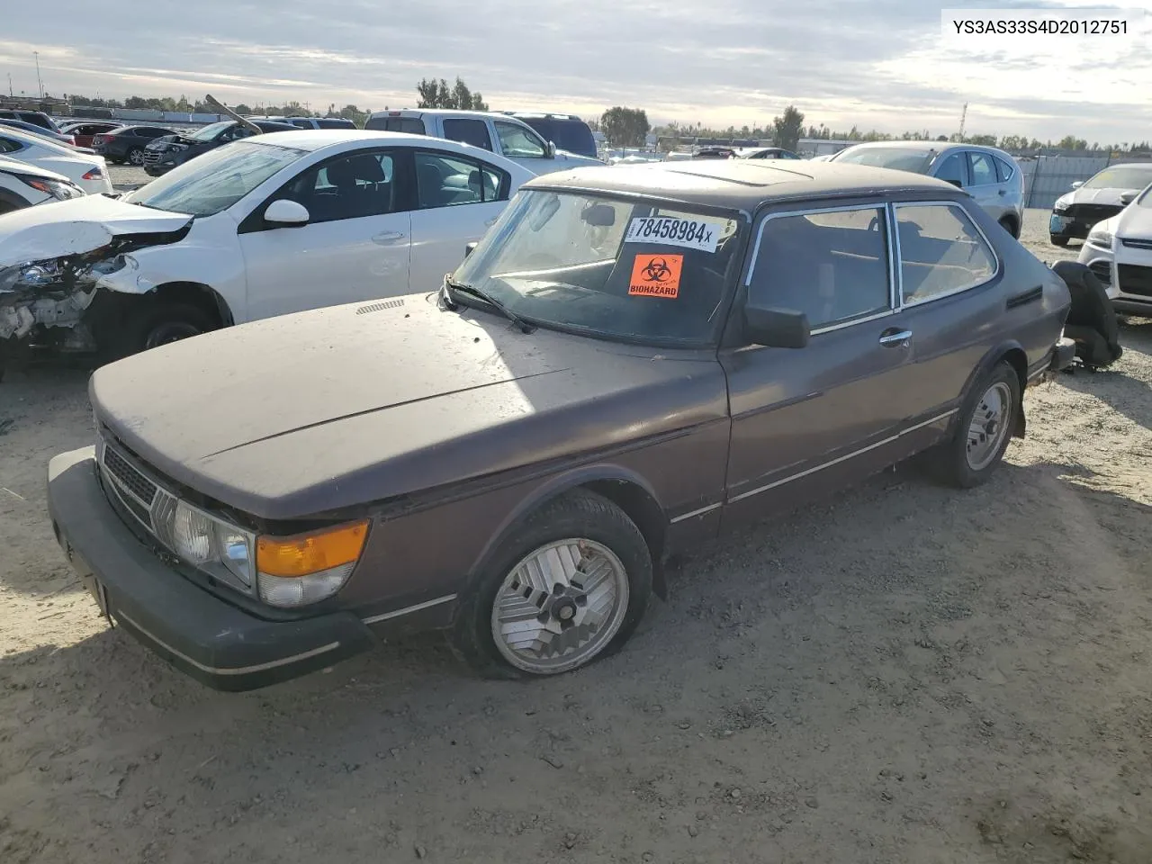 1983 Saab 900 S VIN: YS3AS33S4D2012751 Lot: 78458984