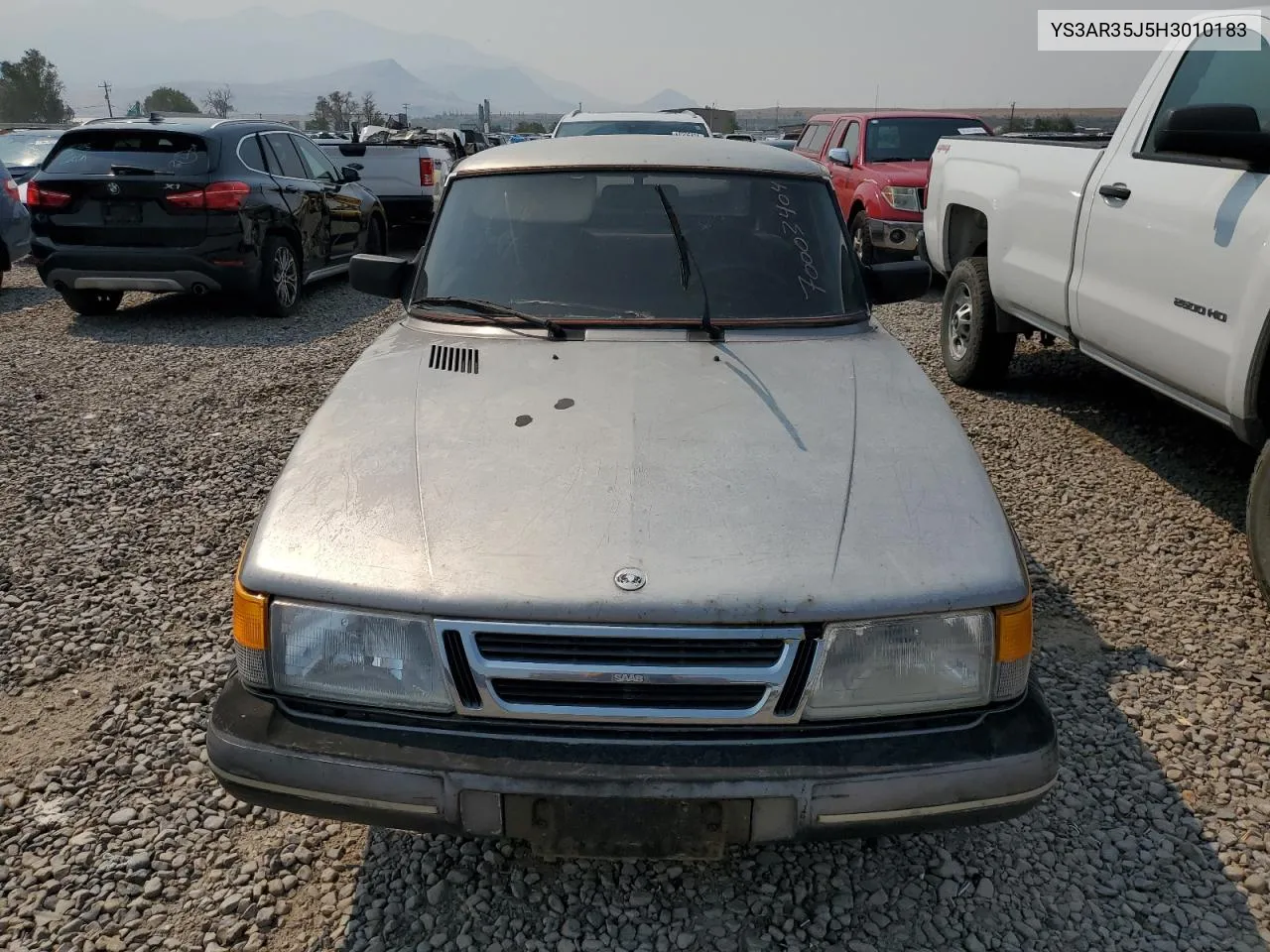 1987 Saab 900 VIN: YS3AR35J5H3010183 Lot: 70003404