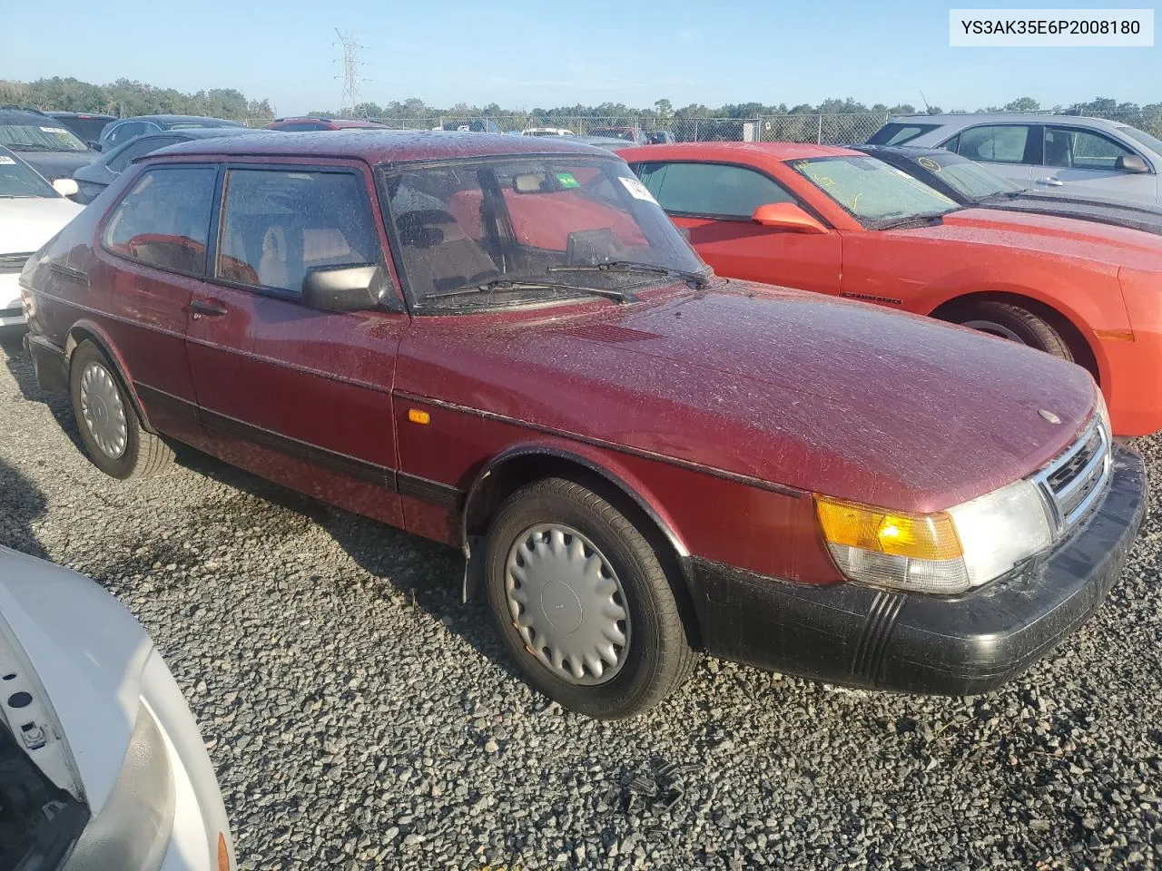 1993 Saab 900 S VIN: YS3AK35E6P2008180 Lot: 74075304