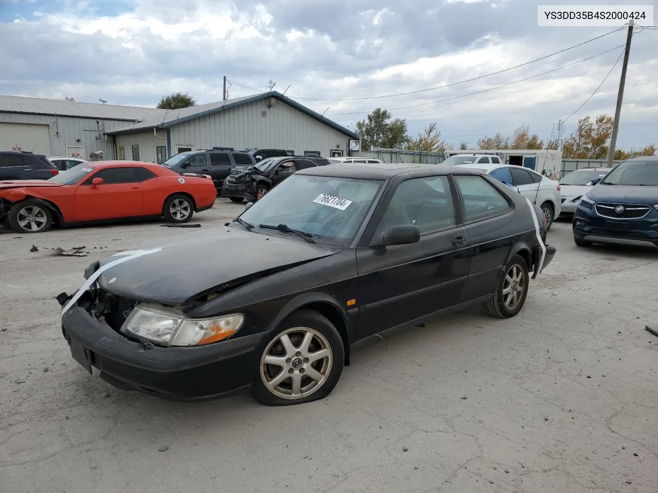 1995 Saab 900 S VIN: YS3DD35B4S2000424 Lot: 76621704