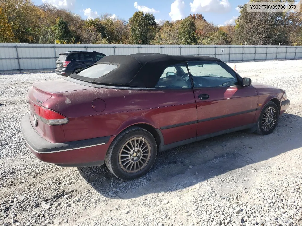 1995 Saab 900 Se VIN: YS3DF78V8S7001070 Lot: 77373604