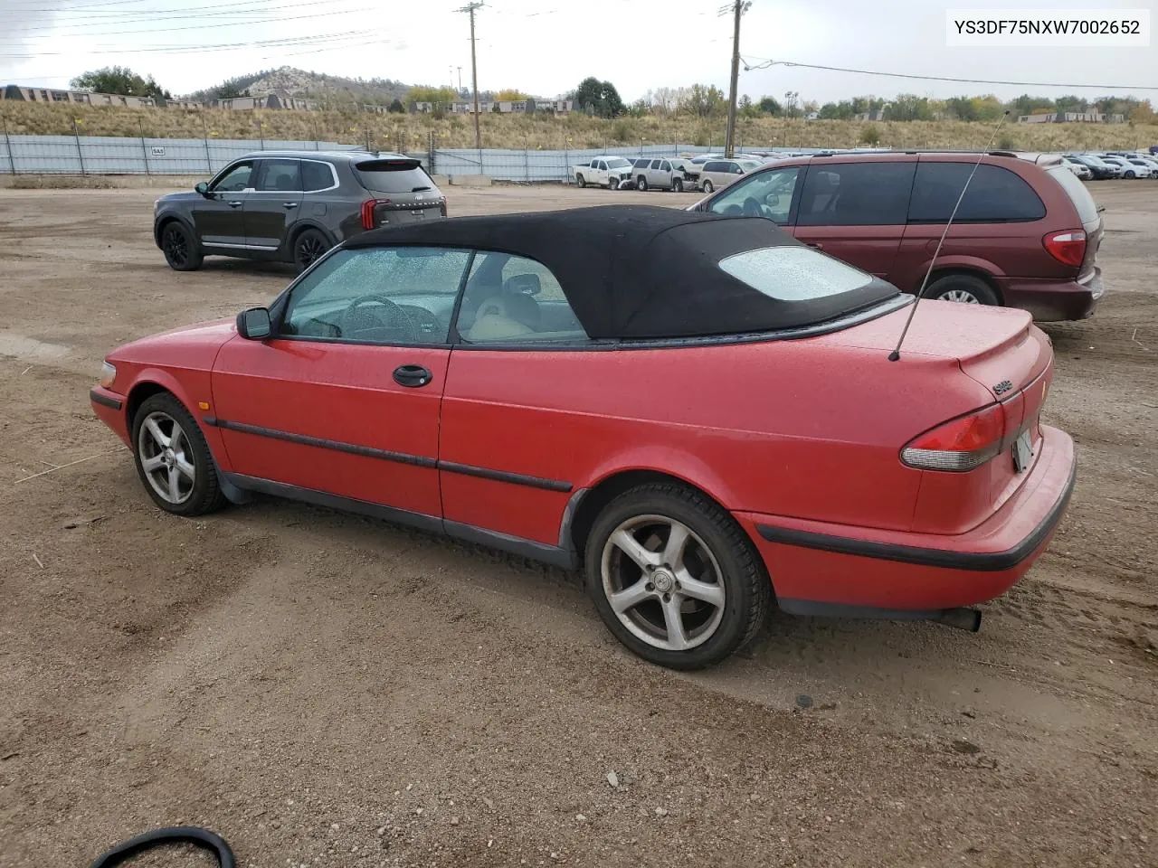 1998 Saab 900 Se Turbo VIN: YS3DF75NXW7002652 Lot: 78011454