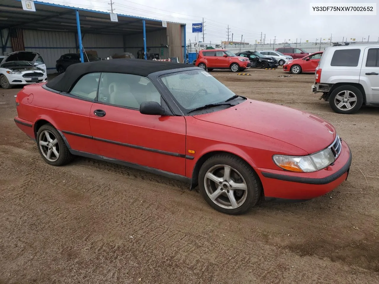 1998 Saab 900 Se Turbo VIN: YS3DF75NXW7002652 Lot: 78011454