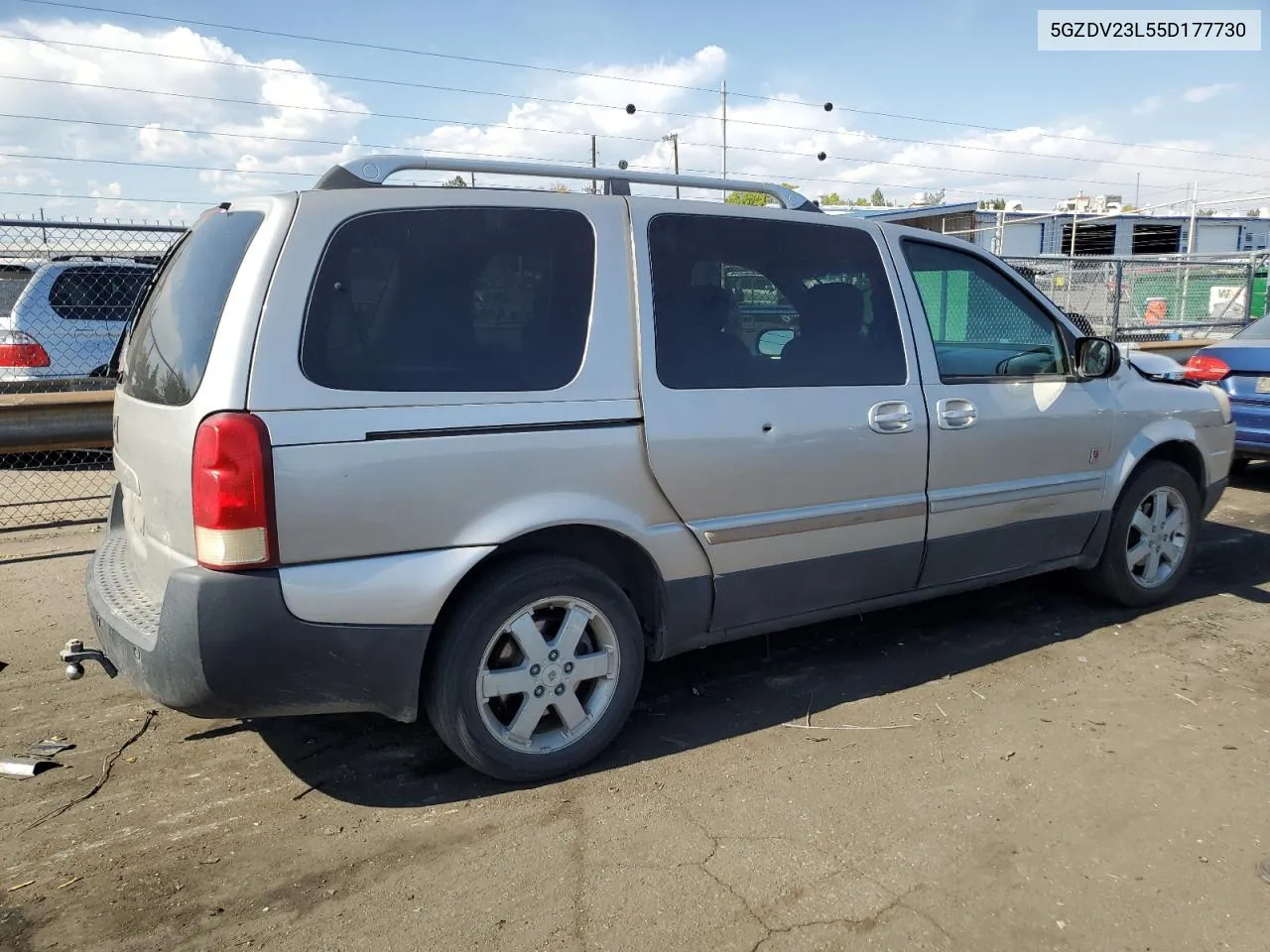 2005 Saturn Relay 3 VIN: 5GZDV23L55D177730 Lot: 75550674