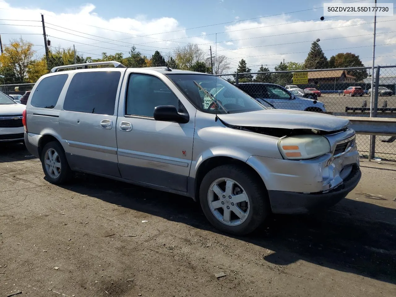 2005 Saturn Relay 3 VIN: 5GZDV23L55D177730 Lot: 75550674