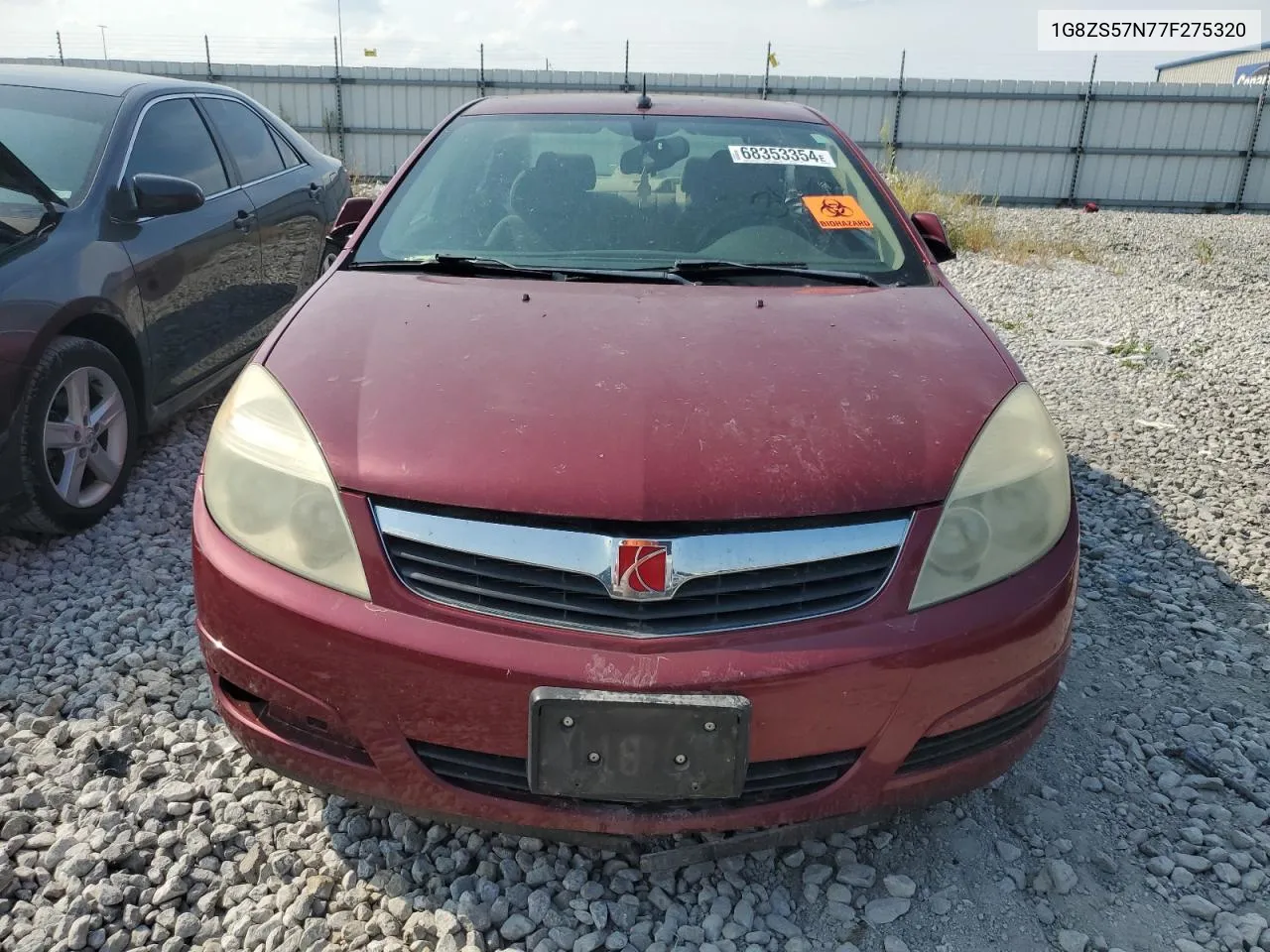 2007 Saturn Aura Xe VIN: 1G8ZS57N77F275320 Lot: 68353354