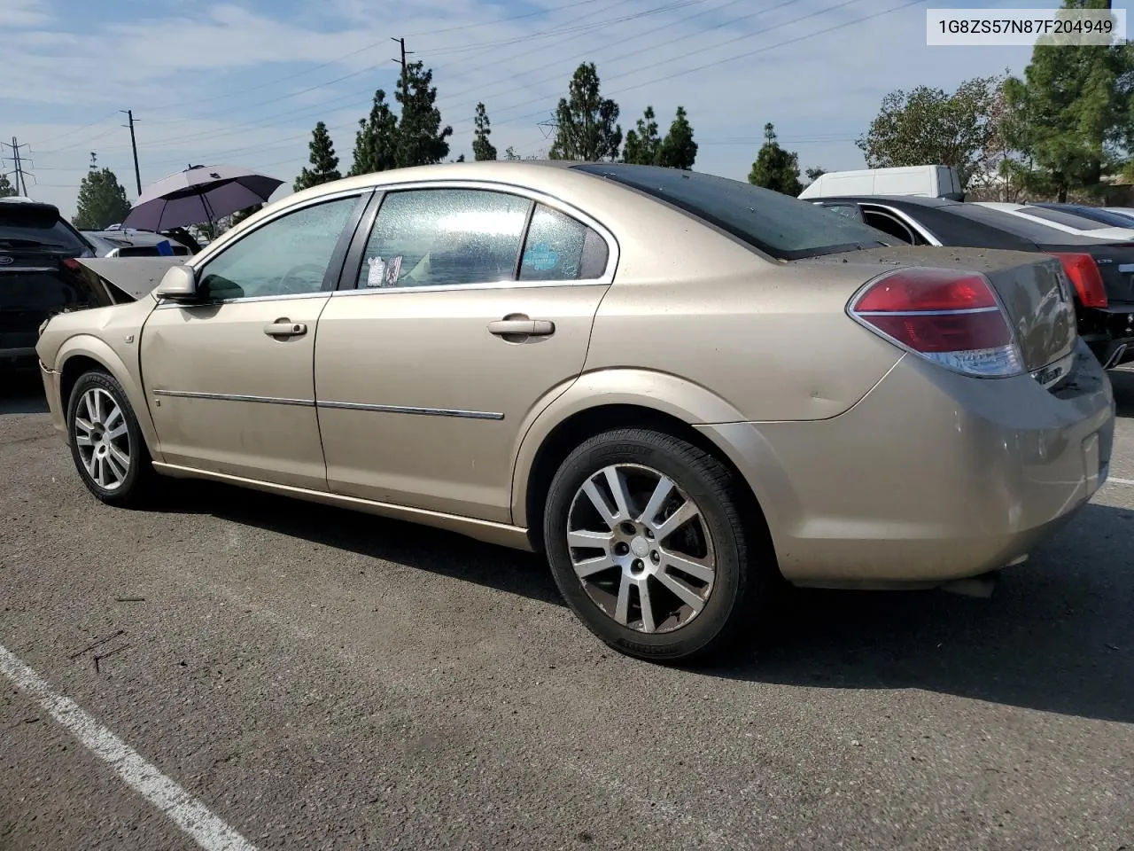 2007 Saturn Aura Xe VIN: 1G8ZS57N87F204949 Lot: 74625514