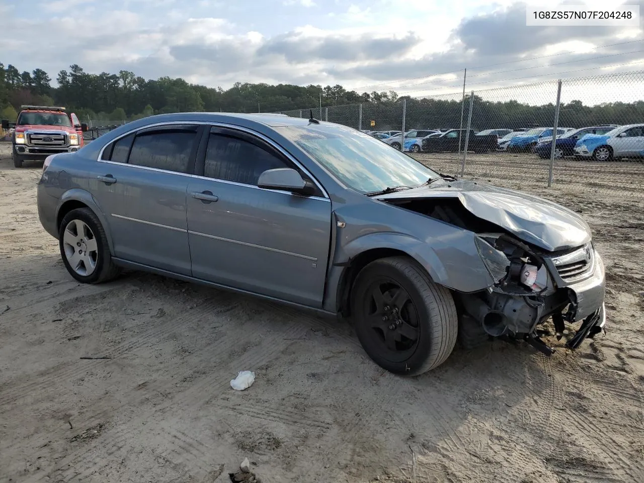 2007 Saturn Aura Xe VIN: 1G8ZS57N07F204248 Lot: 74674484