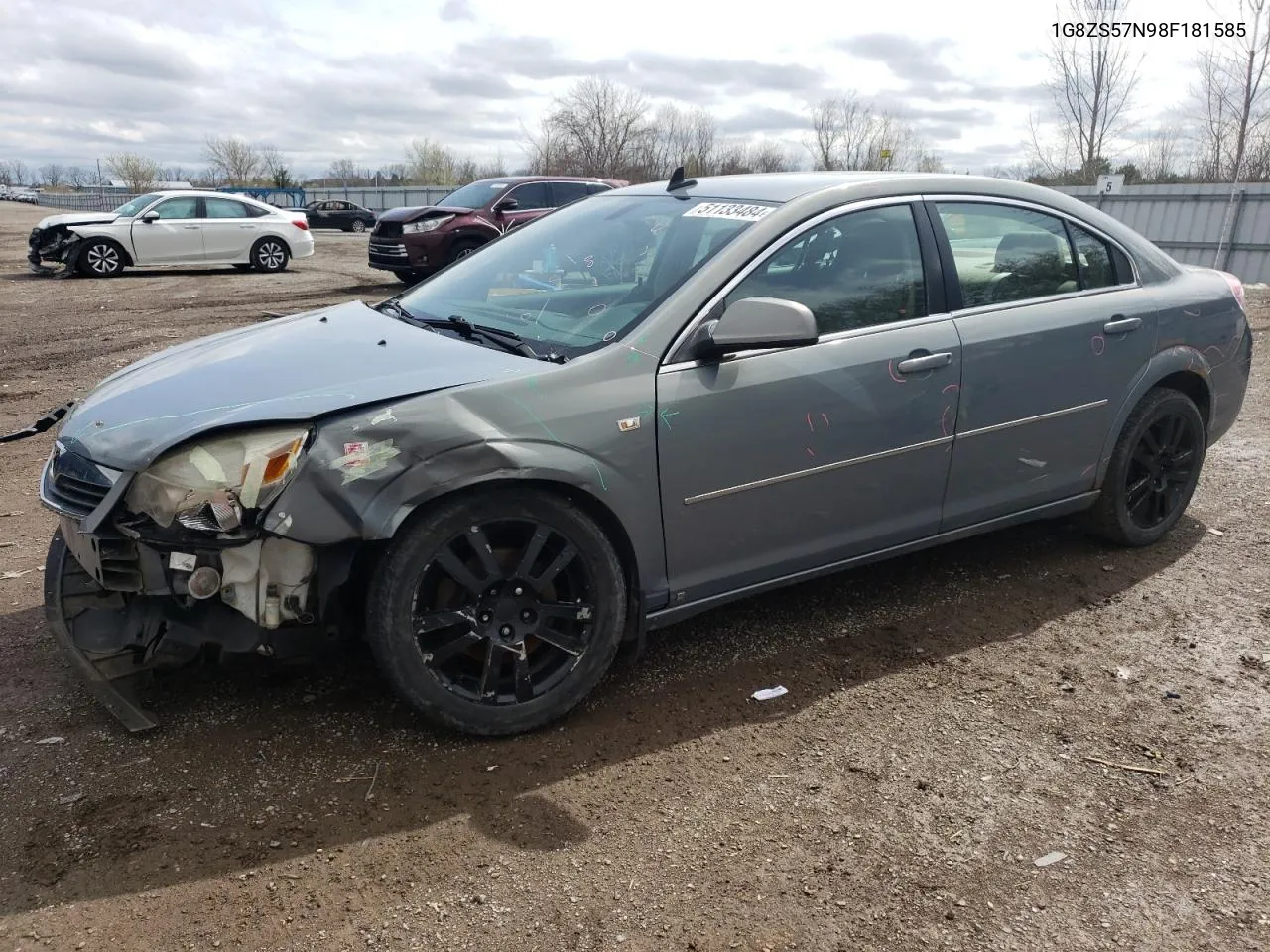 2008 Saturn Aura Xe VIN: 1G8ZS57N98F181585 Lot: 51133484