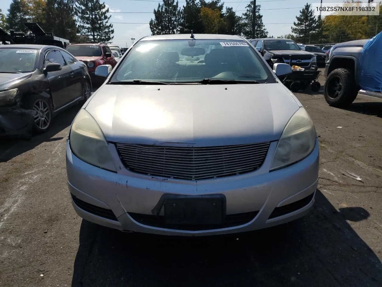 2008 Saturn Aura Xe VIN: 1G8ZS57NX8F198332 Lot: 74760674