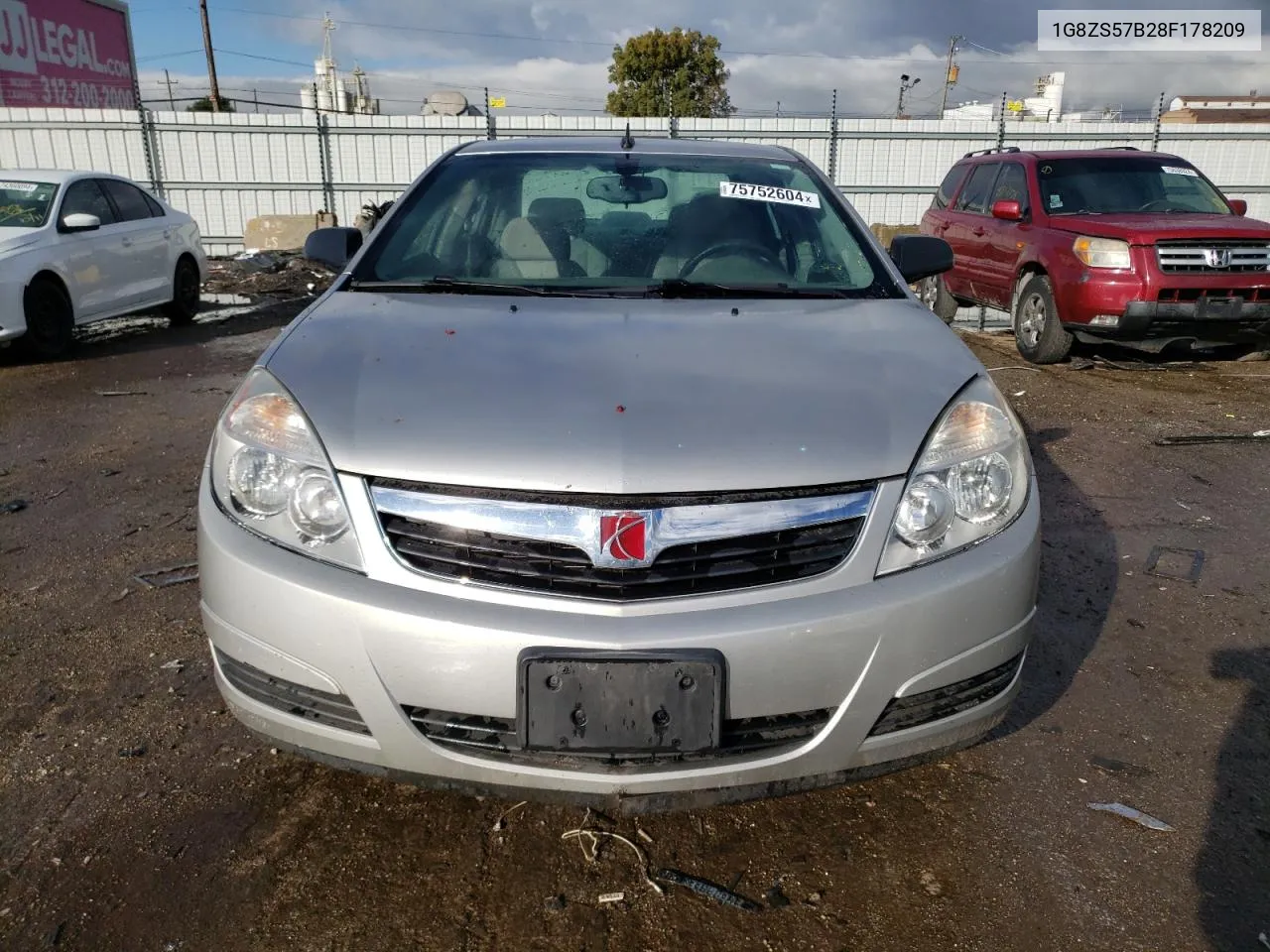 2008 Saturn Aura Xe VIN: 1G8ZS57B28F178209 Lot: 75752604