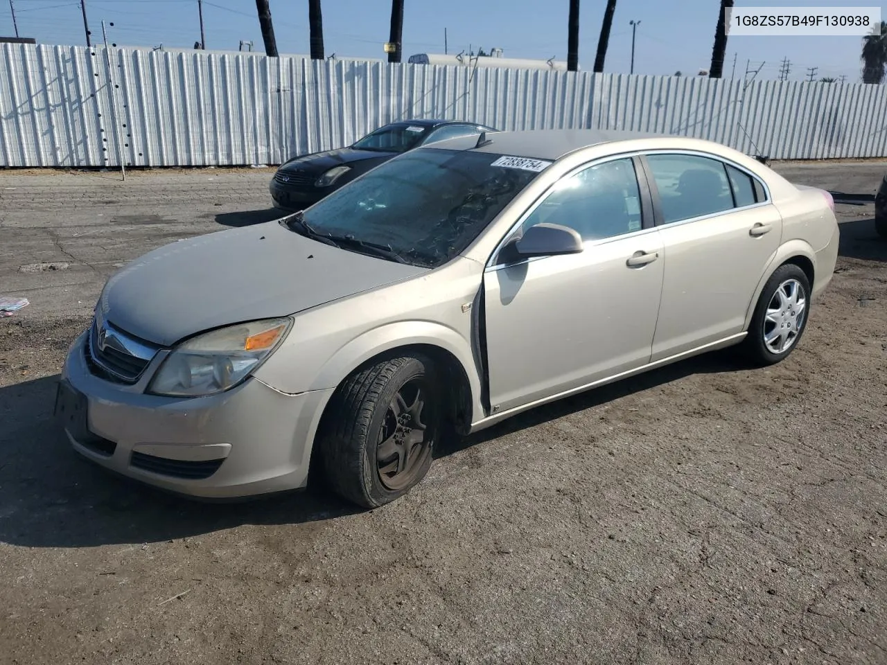 2009 Saturn Aura Xe VIN: 1G8ZS57B49F130938 Lot: 72838754