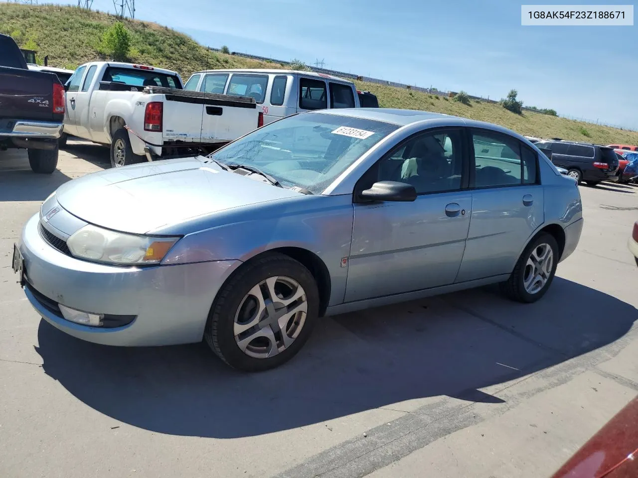 2003 Saturn Ion Level 3 VIN: 1G8AK54F23Z188671 Lot: 69796064